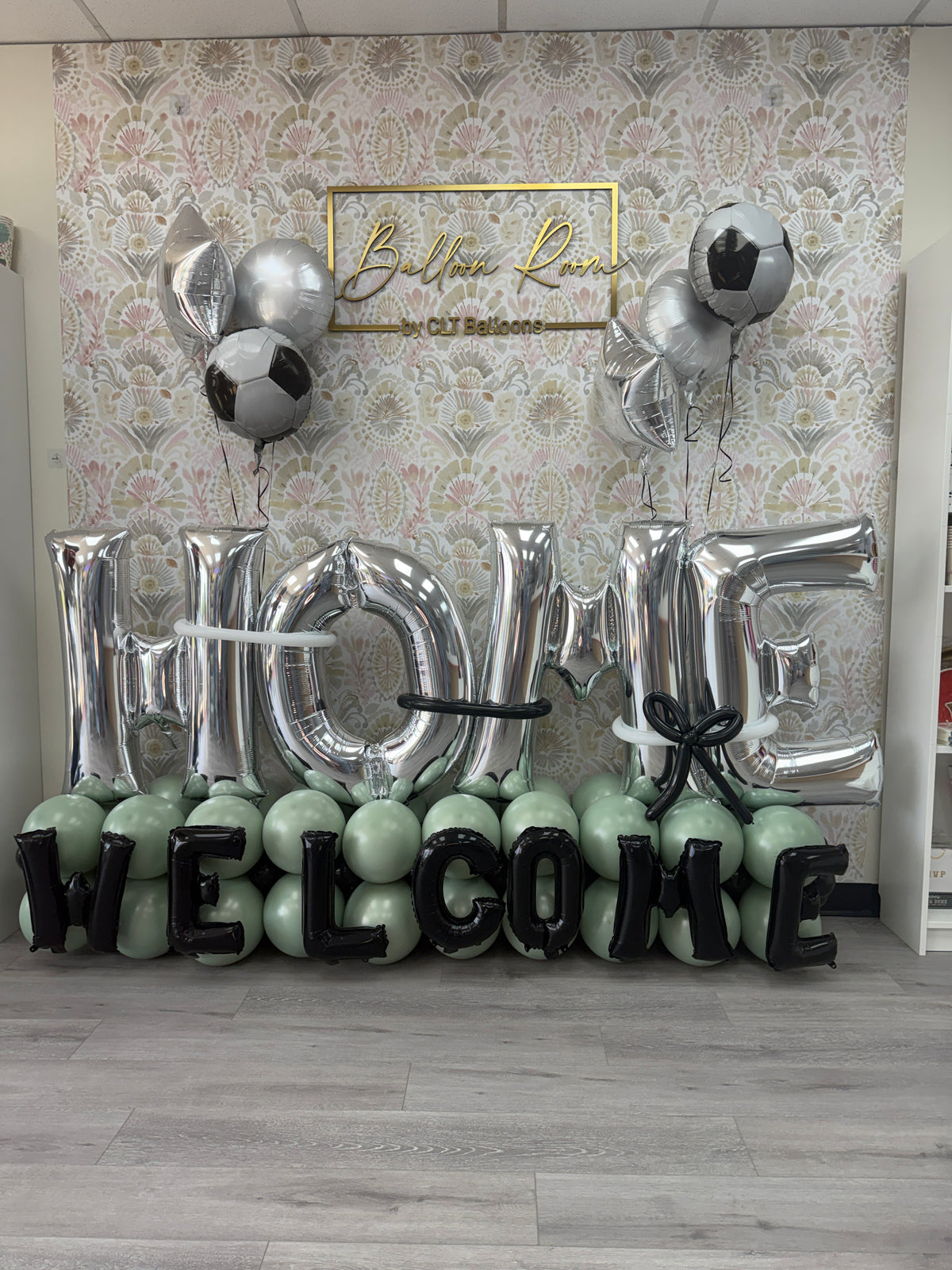 "Welcome Home" Balloon Bouquet with 6 Shape Balloons
