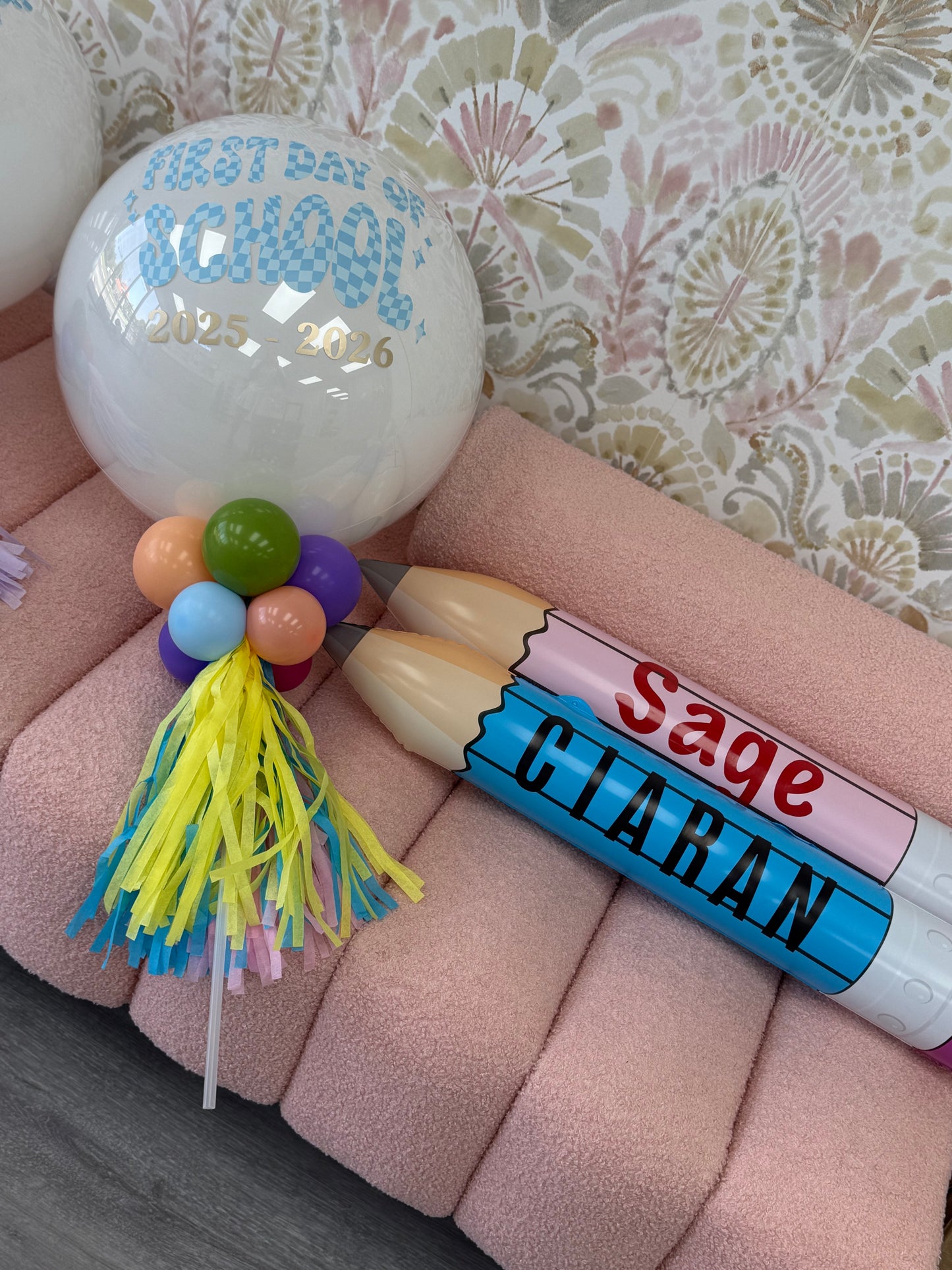 Back to School Balloon Wands - Large (24 inch Balloon)
