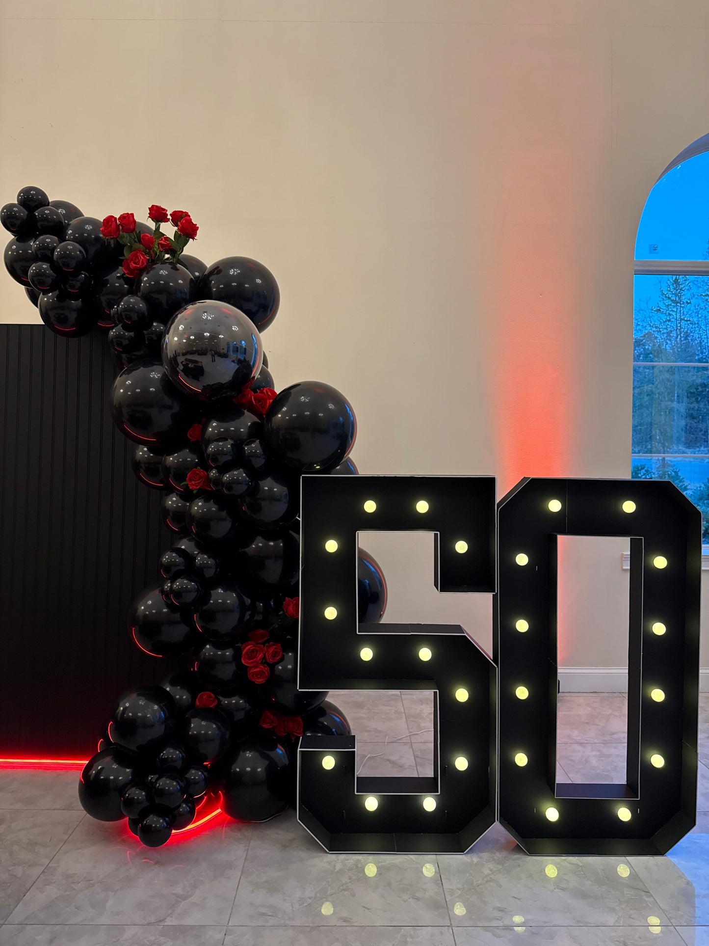 Happy Birthday Double Balloon Arch Package