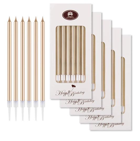 Champagne Birthday Candles (set of 6)