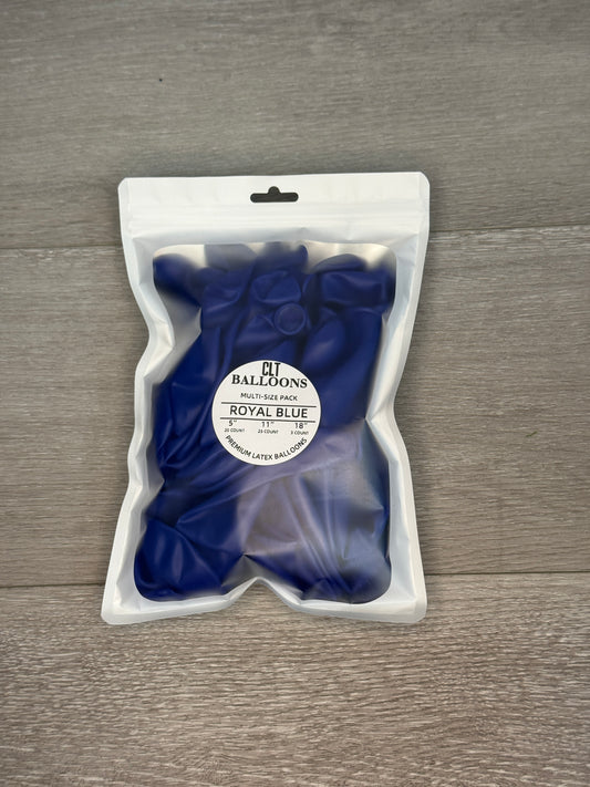 Royal Blue Balloon Multi-Size Pack