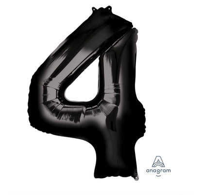 34” Black Number Foil Balloon Convergram