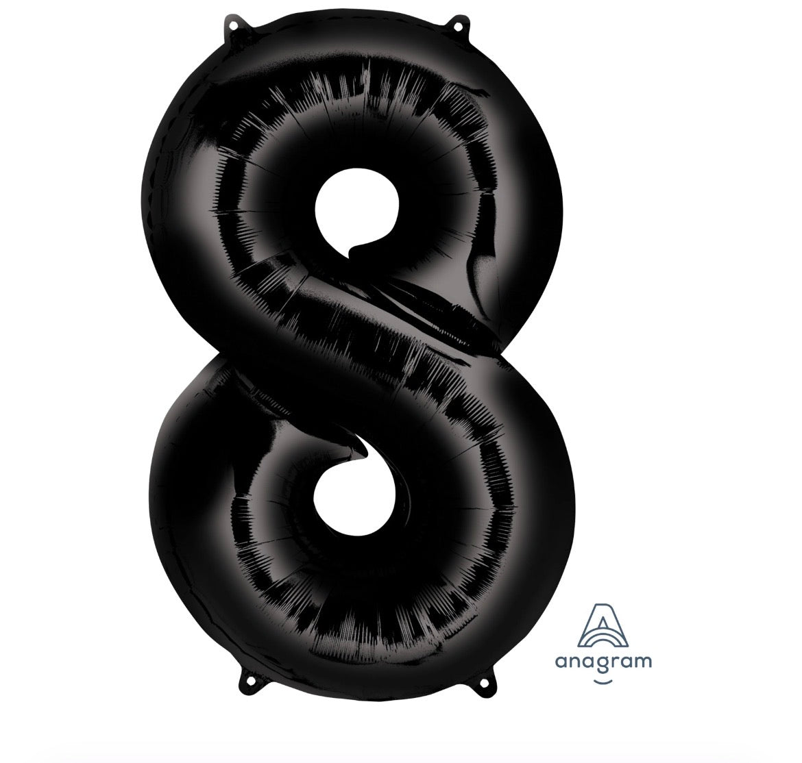 34” Black Number Foil Balloon Convergram