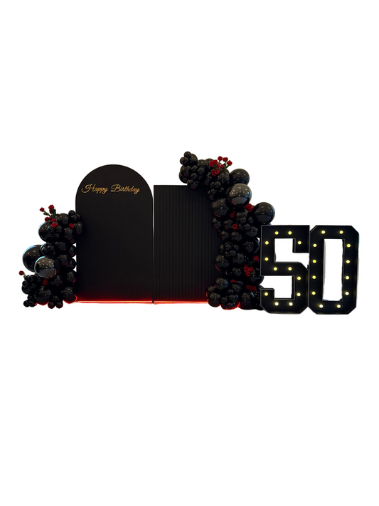 Happy Birthday Double Balloon Arch Package