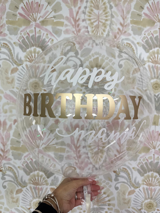 Personalized Bubble Clearz Balloon