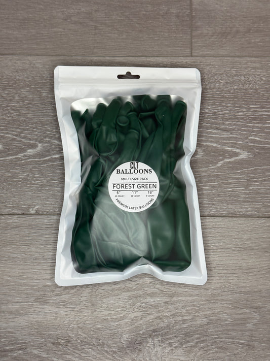 Forest Green Balloon Multi-Size Pack