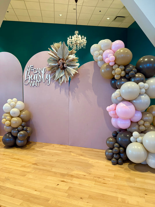 Baby Shower Balloon Arch Package with Arch Wall