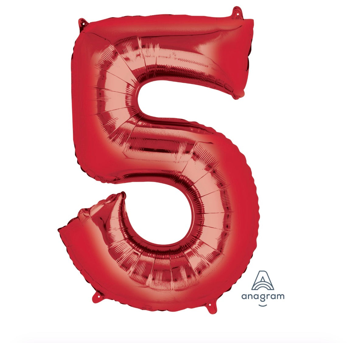 34" Red Number Airise Balloon