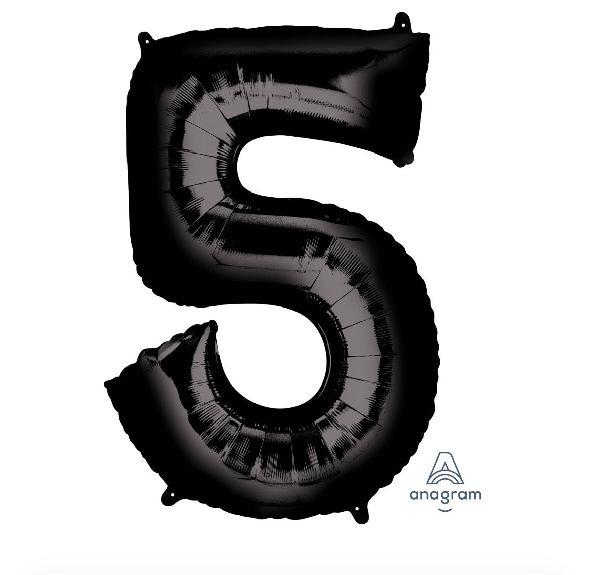 34” Black Number Foil Balloon Convergram