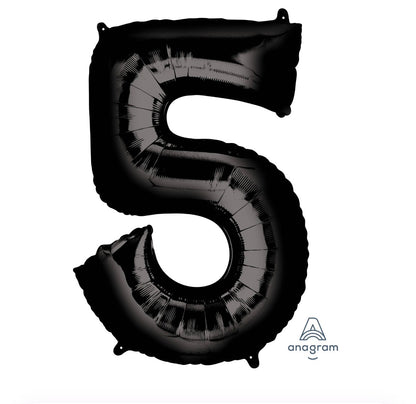 34” Black Number Foil Balloon Convergram