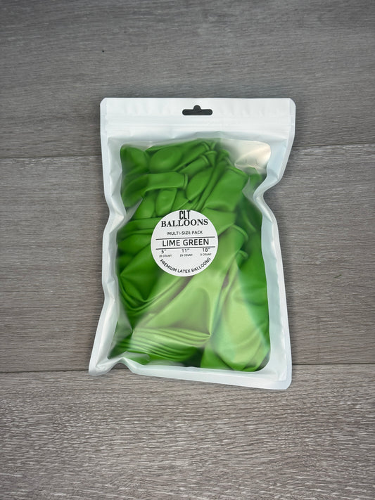 Lime Green Balloon Multi-Size Pack