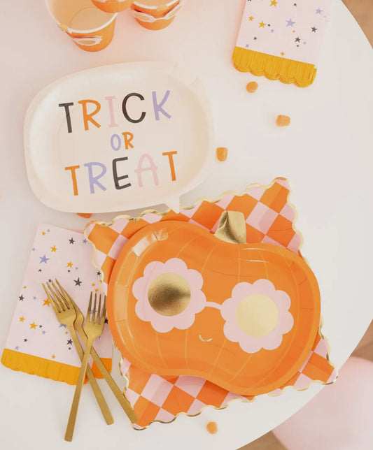 Groovy Pumpkin Shaped Dessert Plate