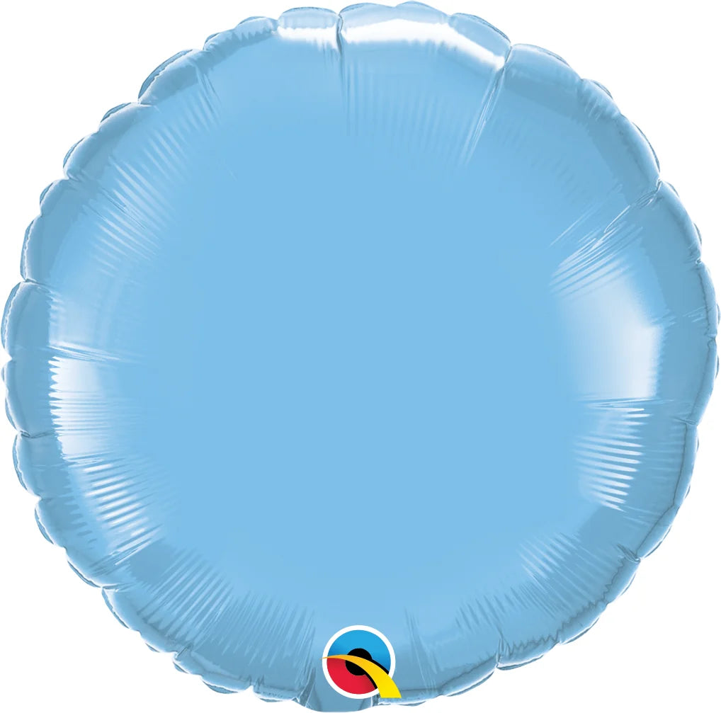 18" Pale Blue Circle Balloon