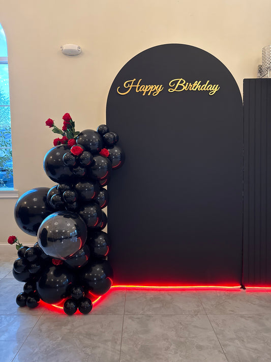 Happy Birthday Double Balloon Arch Package