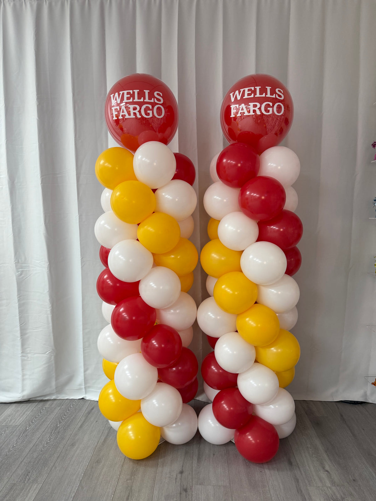 Company Branded Spiral Balloon Columns - Set of Two