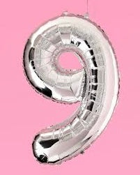 32” Silver Number Foil Balloon CLT Balloons