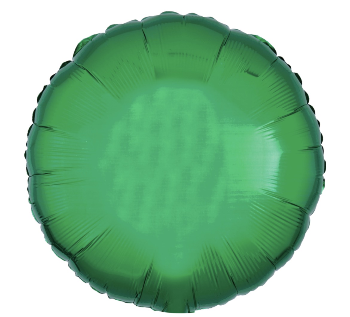18" Metallic Green Circle Balloon
