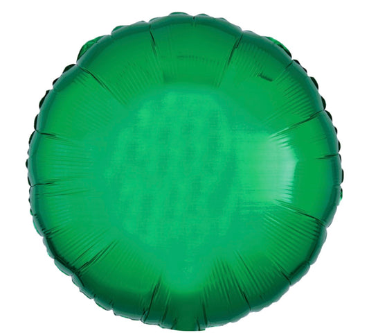 18" Metallic Green Circle Balloon