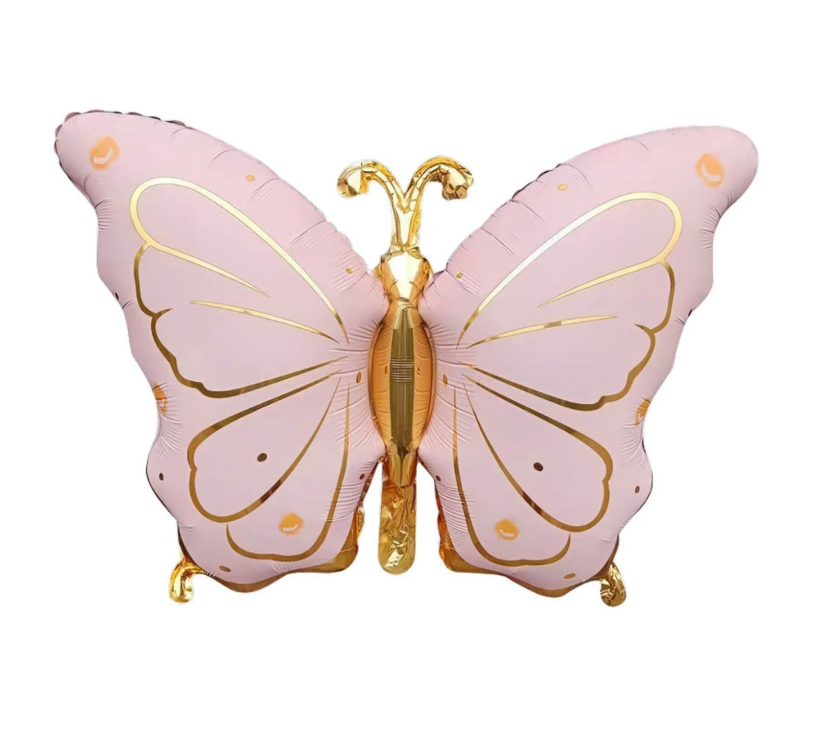 31" Matte Pink Butterfly Balloon