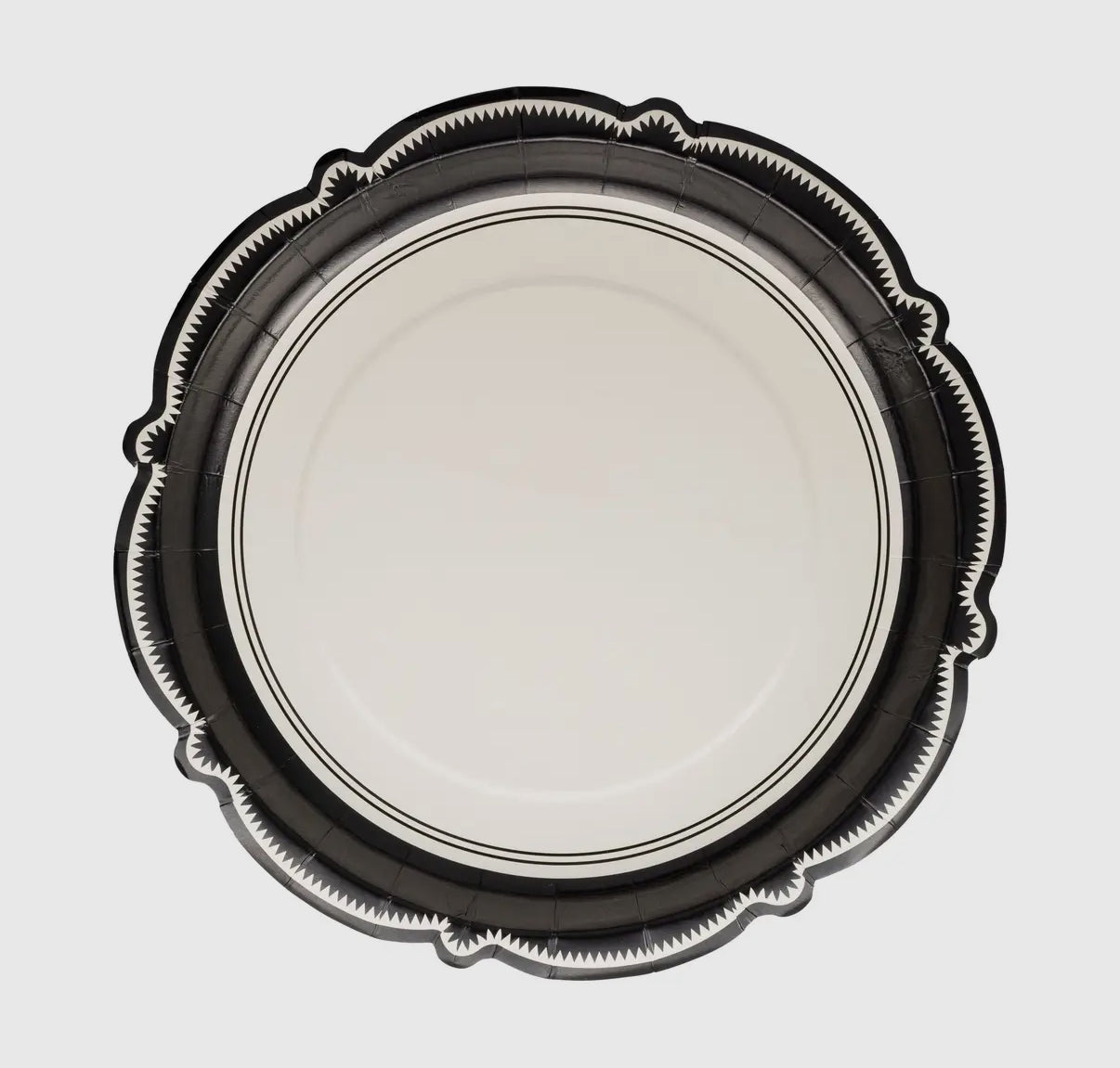 Black Bracket Edge Paper Plate