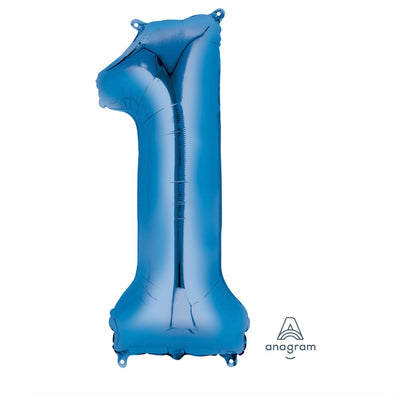 34” Royal Blue Number Foil Balloon Convergram