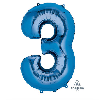 34” Royal Blue Number Foil Balloon Convergram