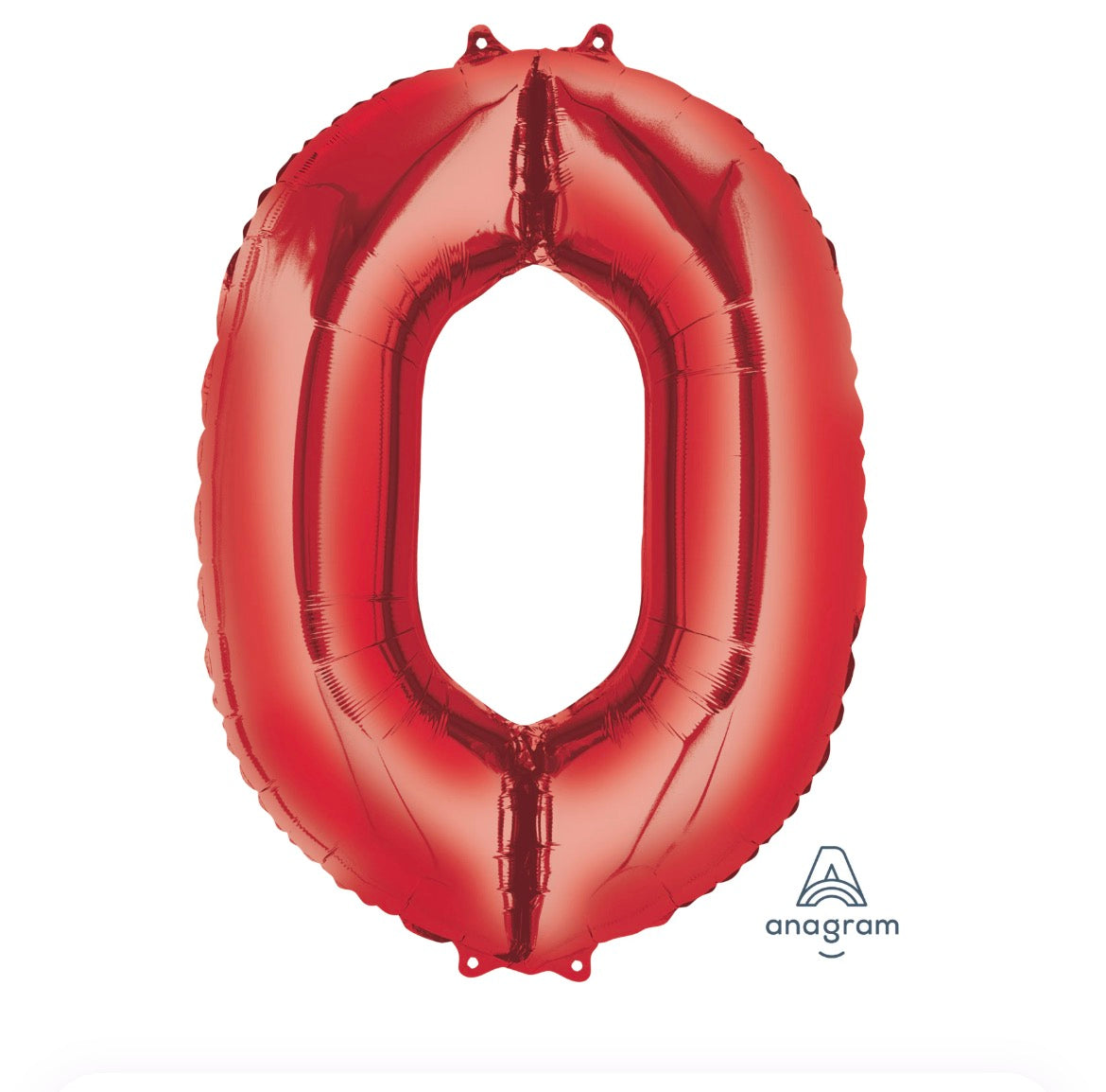 34" Red Number Airise Balloon