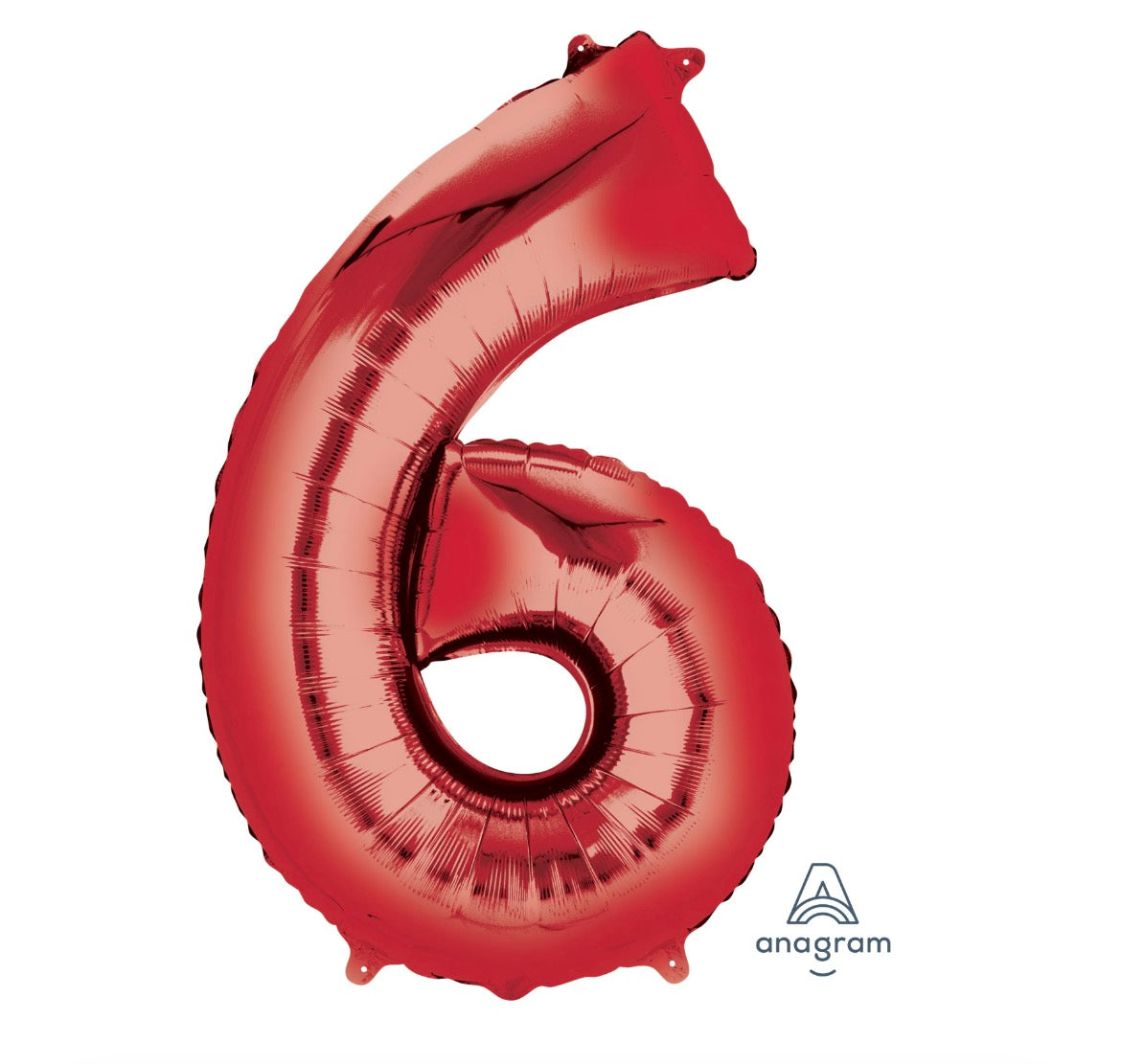 34" Red Number Airise Balloon