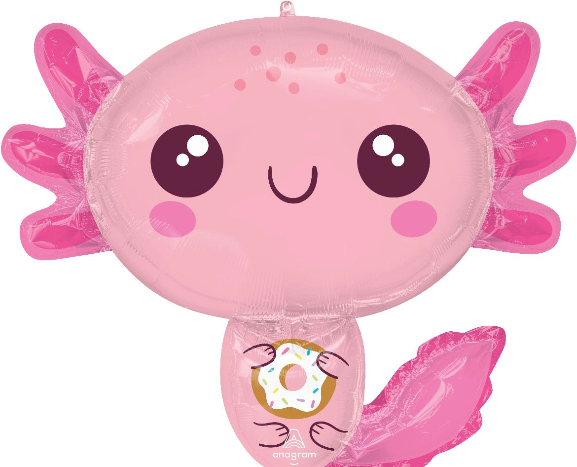 28” SuperShape Axolotl Birthday Balloon