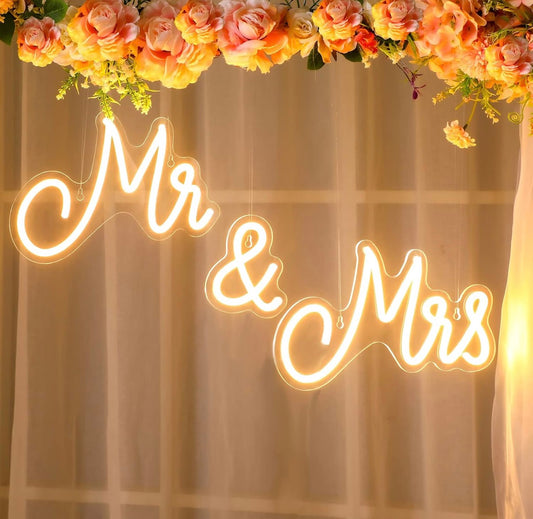 Mr & Mrs Bridal Collection Neon Sign Rental