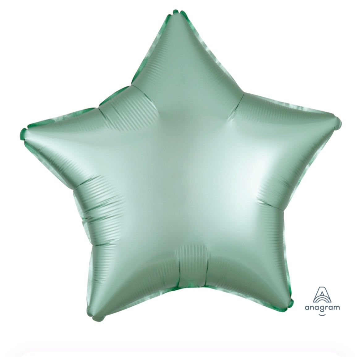 18” Satin Luxe Mint Green Star Balloon