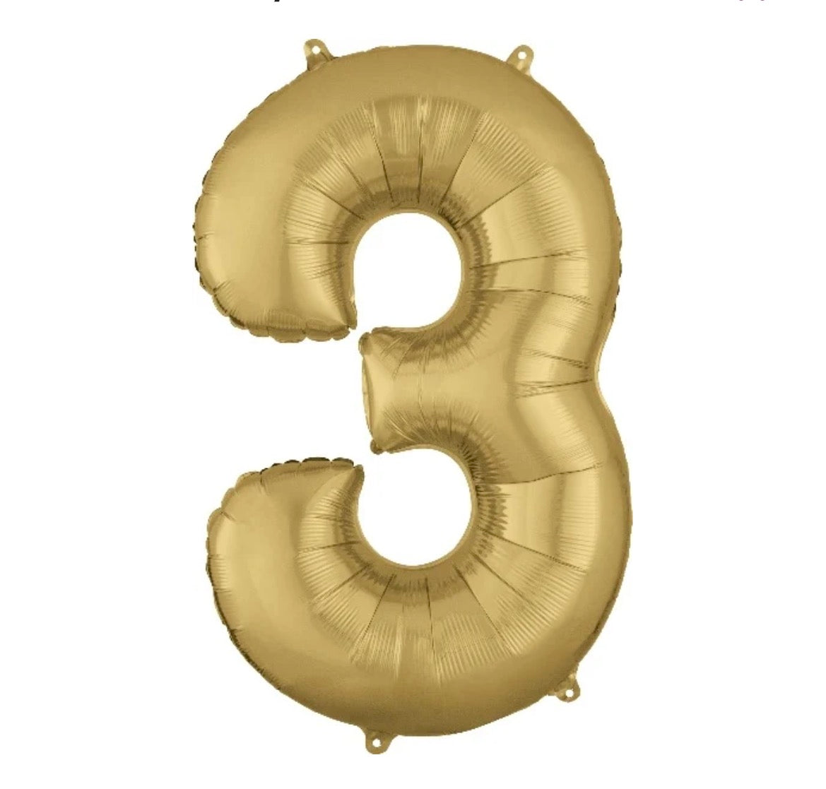 34” White Gold Number Foil Balloon Oh Balloons!