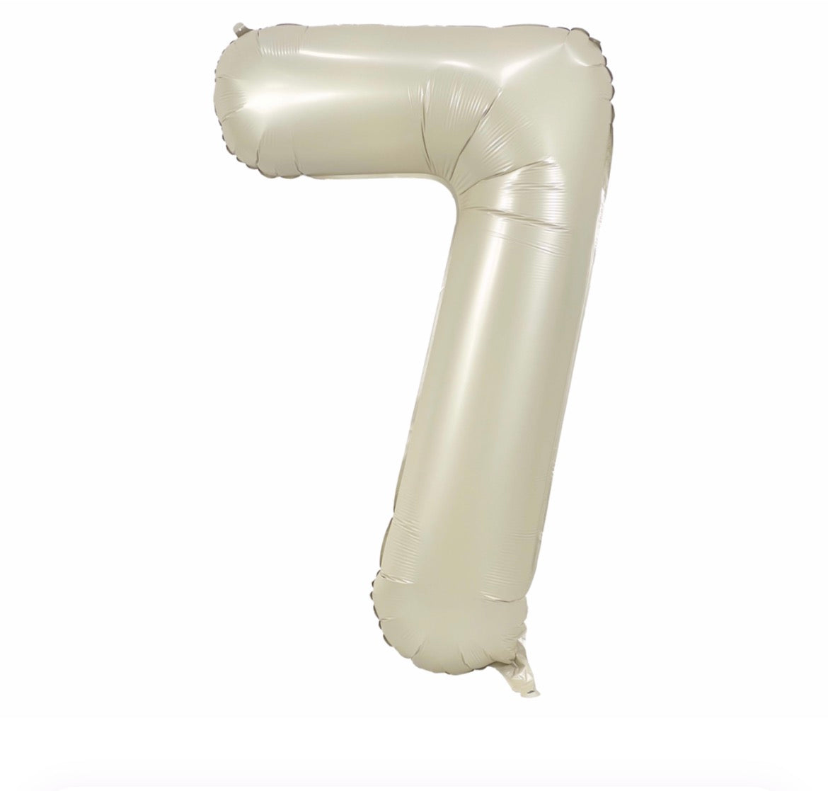 34” Cream Number Foil Balloon Airise