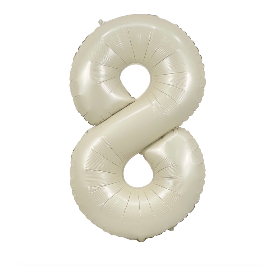 34” Cream Number Foil Balloon Airise
