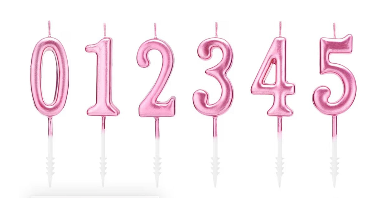 Pink Birthday Candles