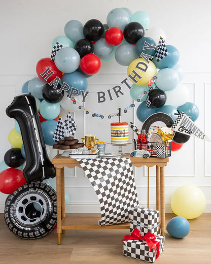 Checkered Flag Table Runner - Miles per Hour