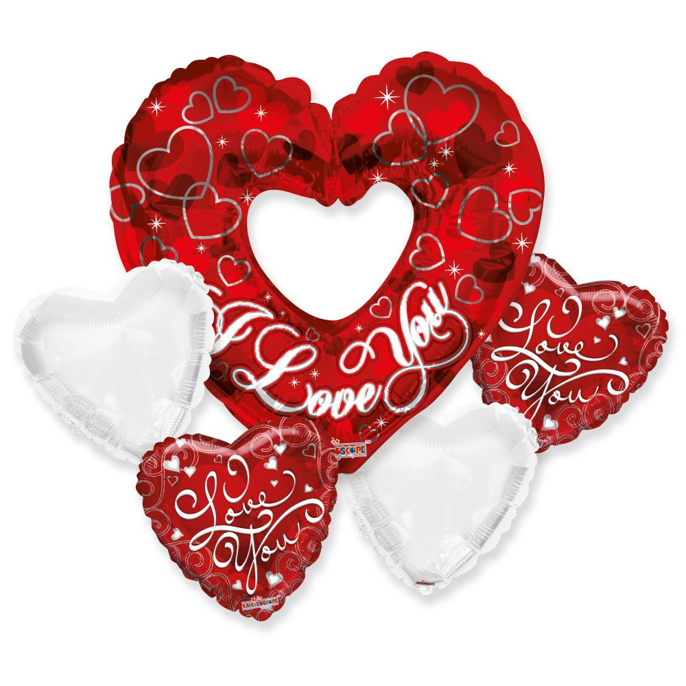 I Love You Valentine Balloon Bouquet