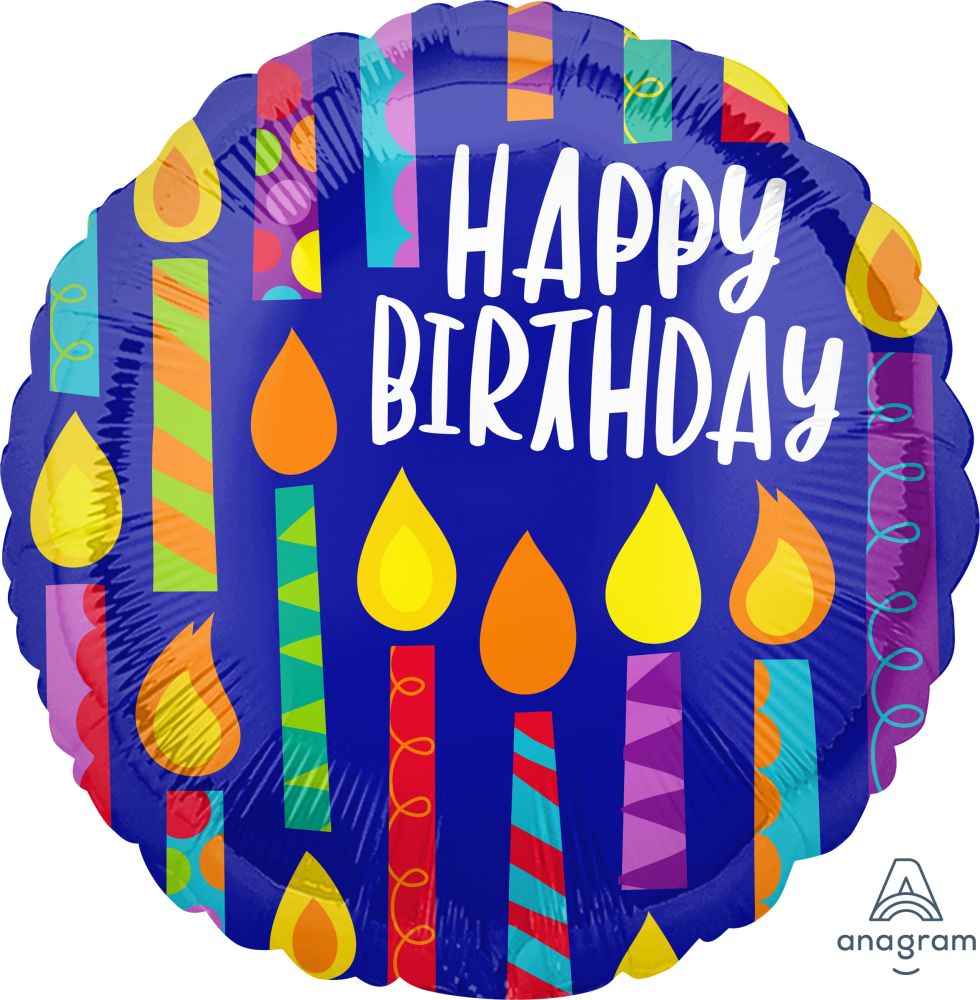 Happy Birthday Candles Jumbo Foil Balloon