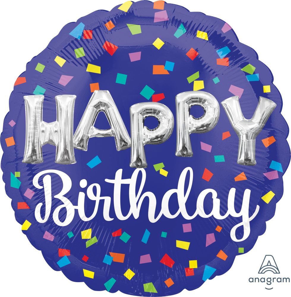 Happy Birthday Blue Jumbo Foil Balloon