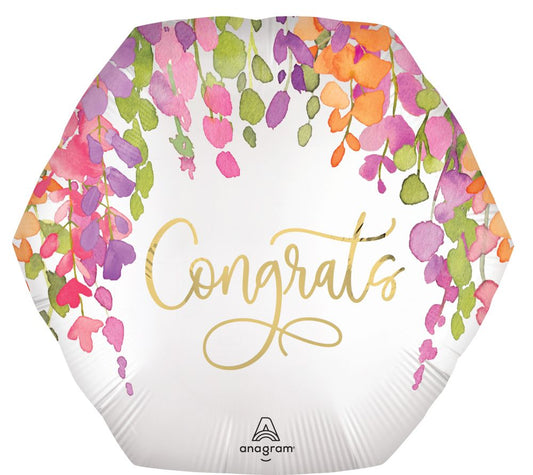 Congrats Floral SuperShape Balloon
