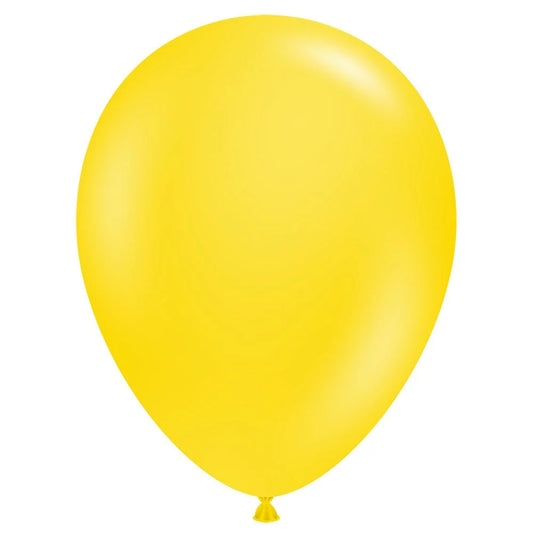Standard Yellow Helium Inflated Latex Balloon