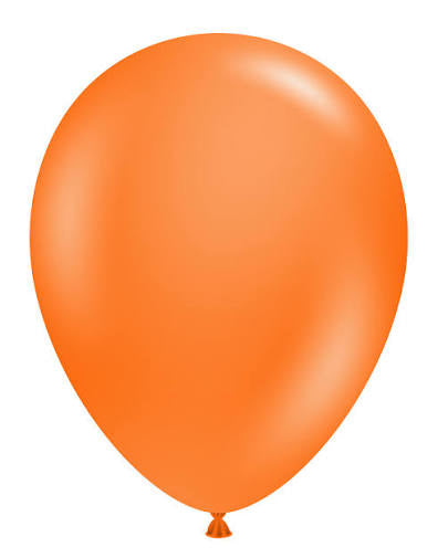 Standard Orange Helium Inflated Latex Balloon