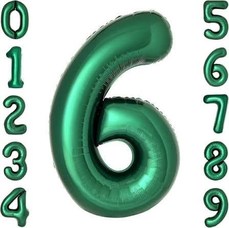 Emerald Green Number Foil Balloon
