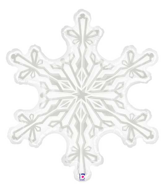 Clear Snow Flake SuperShape Balloon