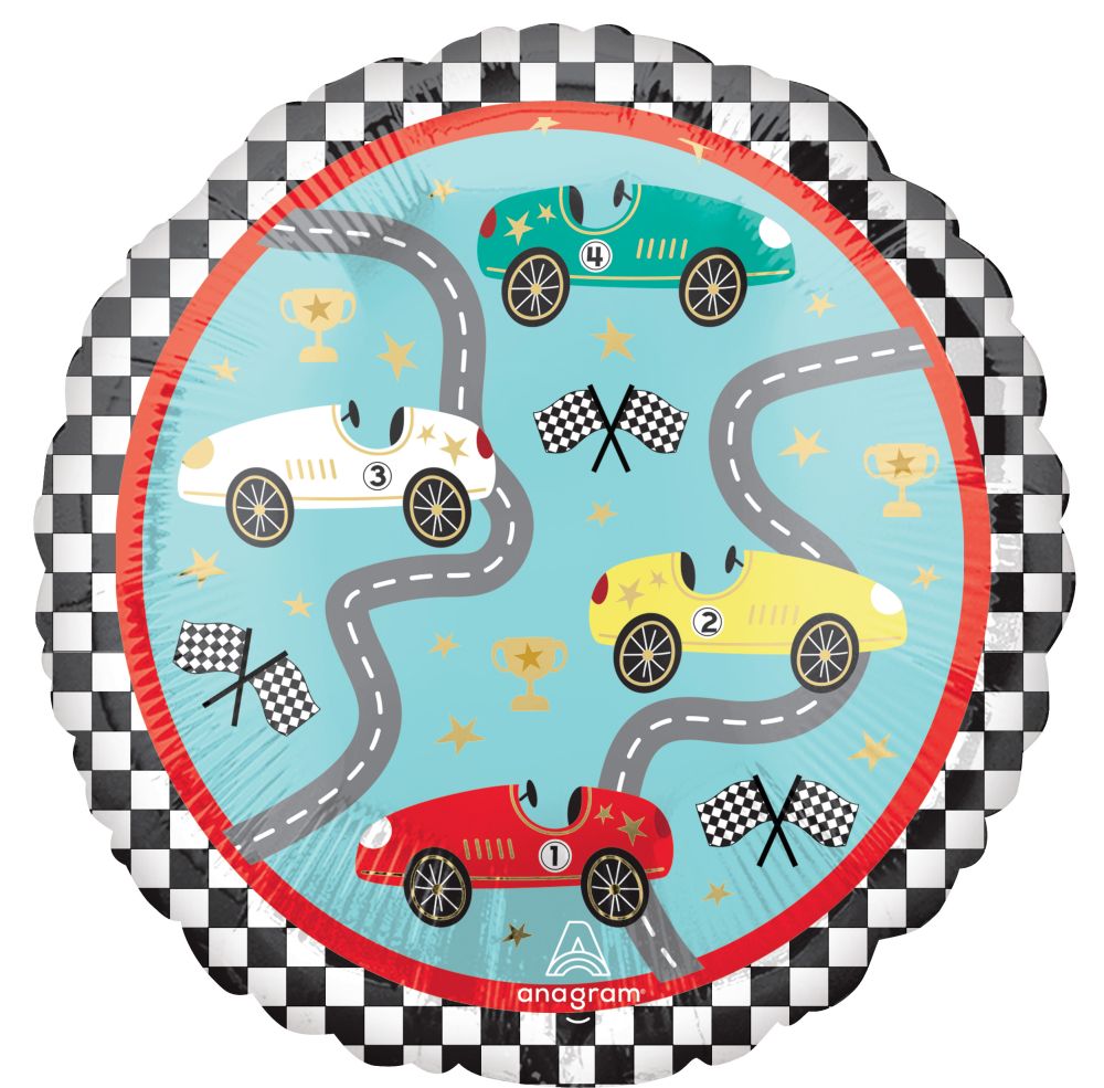 18” Race Cars Balloon