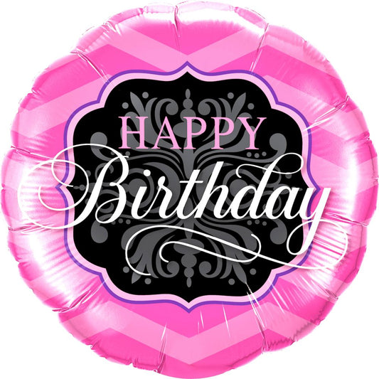 18” Happy Birthday Pink Balloon