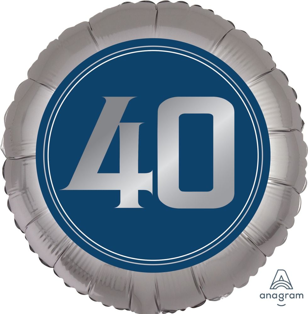 18” Birthday Milestone 40 Satin Balloon