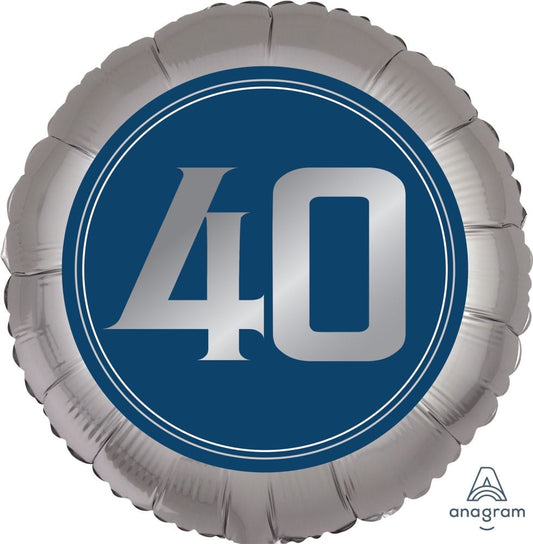 18” Birthday Milestone 40 Satin Balloon