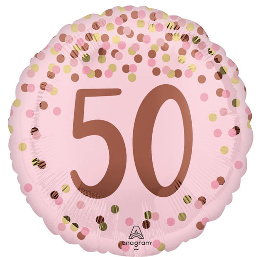 18” Pretty Pink 50th Birthday Balloon