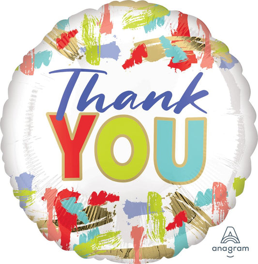 18" Thank You, Painting Cloud Balloon